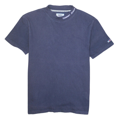 Tommy Jeans Men's Navy Blue Small Crew Neck Cotton T-Shirt