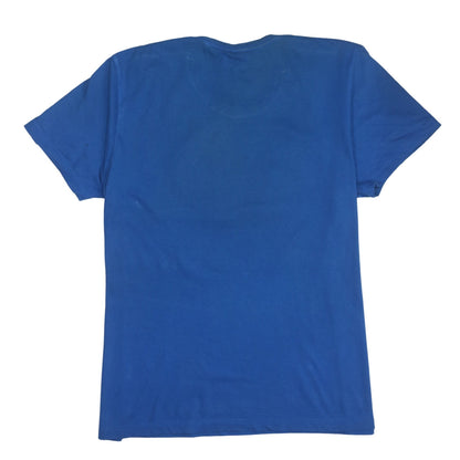 Adidas Men's Blue Graphic Print Crew Neck Short Sleeve T-Shirt XL