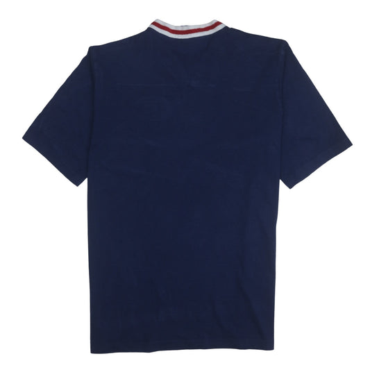 Champion Men's Blue XL V-Neck Embroidered Sports T-Shirt