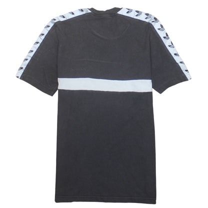 Adidas Men's Black Crew Neck Short Sleeve Stripe T-Shirt Size S