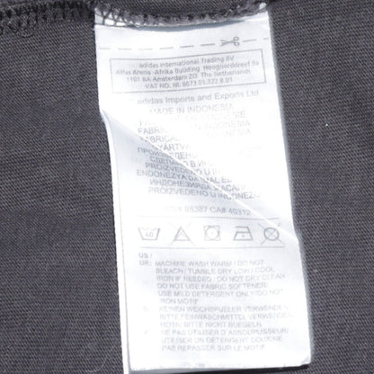 Adidas Men's Black Crew Neck Short Sleeve Stripe T-Shirt Size S
