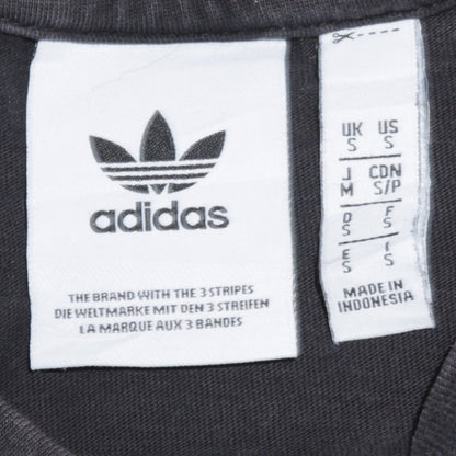 Adidas Men's Black Crew Neck Short Sleeve Stripe T-Shirt Size S