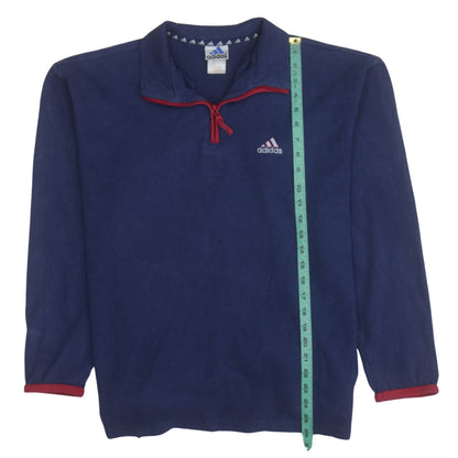 Adidas Men's Blue 1/2 Zip Fleece Sweatshirt Size M