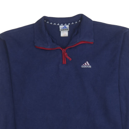 Adidas Men's Blue 1/2 Zip Fleece Sweatshirt Size M
