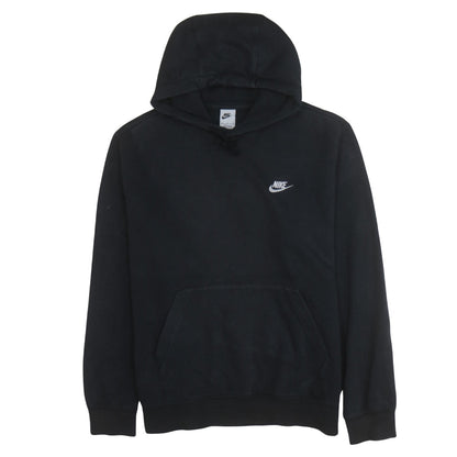 Nike Men’s Black Pullover Fleece Hoodie M Regular Fit Logo Design