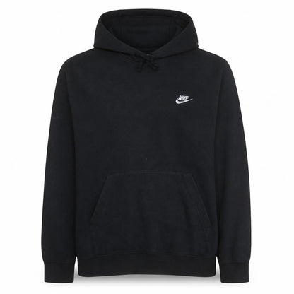 Nike Men’s Black Pullover Fleece Hoodie M Regular Fit Logo Design