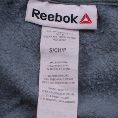 Reebok Mens Green Crew Neck Sweatshirt Size S Pullover Logo Fleece