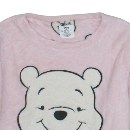 Primark Women’s Pink Winnie the Pooh Sequin Fleece Pyjama Top Size 10-12