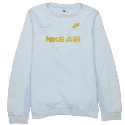 Nike Boys White Yellow Air Logo Crew Neck Sweatshirt XL 158-170cm