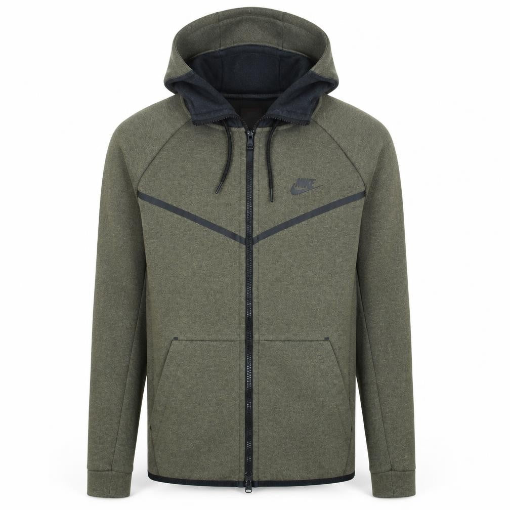 Nike Men's Green Full Zip Hoodie M Regular Fit Sportswear