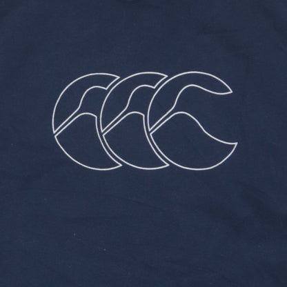 Canterbury Men's Blue XL Pullover Rugby Hoodie with Logo