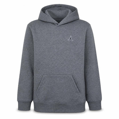 Jordan Boys Grey Pullover Hoodie Long Sleeve Athletic Sweatshirt Size M