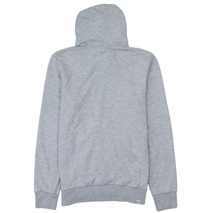 Puma Womens Grey Hoodie Large Pullover Logo Cotton Blend Casual