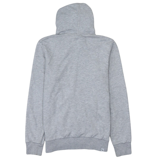 Puma Womens Grey Hoodie Large Pullover Logo Cotton Blend Casual