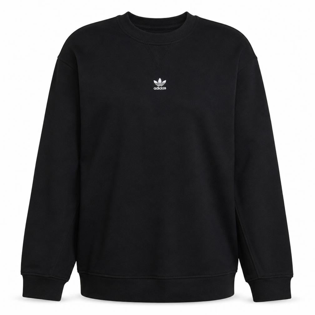 Adidas Women Black Size 10 Crew Neck Pullover Sweatshirt