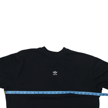 Adidas Women Black Size 10 Crew Neck Pullover Sweatshirt