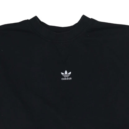 Adidas Women Black Size 10 Crew Neck Pullover Sweatshirt