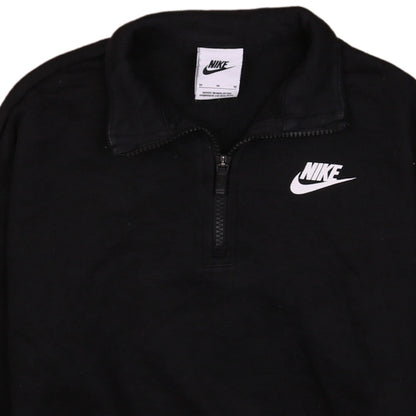 Nike Women Black Medium 1/4 Zip Pullover Sweatshirt