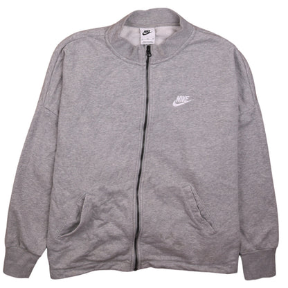 Nike Women's Grey Full Zip Sweatshirt Hoodie M - Classic Casual Style