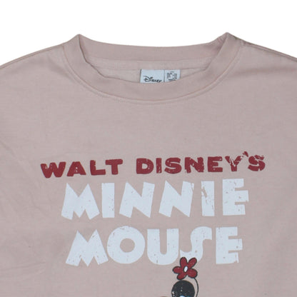 Disney Primark Cares Women Beige Minnie Mouse Pullover Sweatshirt 2XS