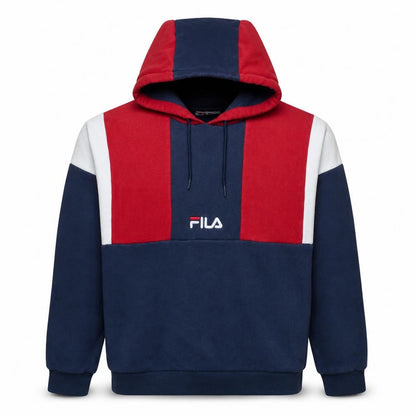 Fila Men’s Multicoloured Pullover Hoodie L Retro Sportswear
