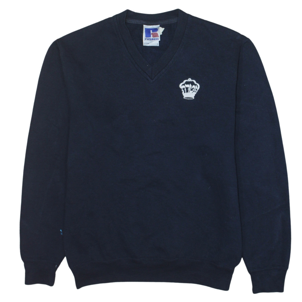 Russell Men's Blue V-Neck Pullover Sweatshirt Size S