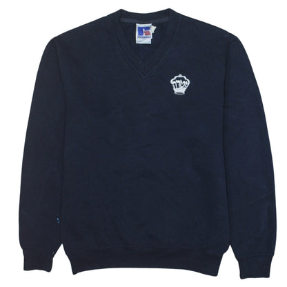 Russell Men's Blue V-Neck Pullover Sweatshirt Size S