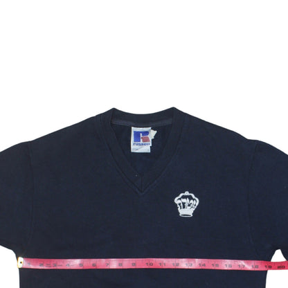 Russell Men's Blue V-Neck Pullover Sweatshirt Size S