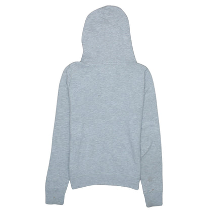 Hollister Men’s Grey Pullover Hoodie L Logo Embroidered Classic Style