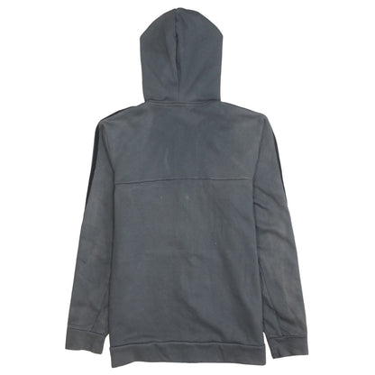 Adidas Boys Grey Full Zip Hoodie Size 10-11 Years Fleece Lined Sportswear