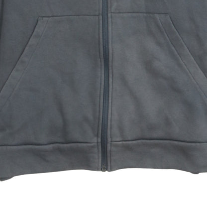 Adidas Boys Grey Full Zip Hoodie Size 10-11 Years Fleece Lined Sportswear