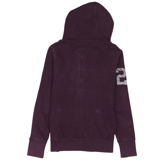 Superdry Women's Purple Full Zip Hoodie Size S Track & Field Lined