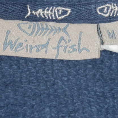 Weird Fish Men's Blue Cotton Full Zip Fleece Sweatshirt M