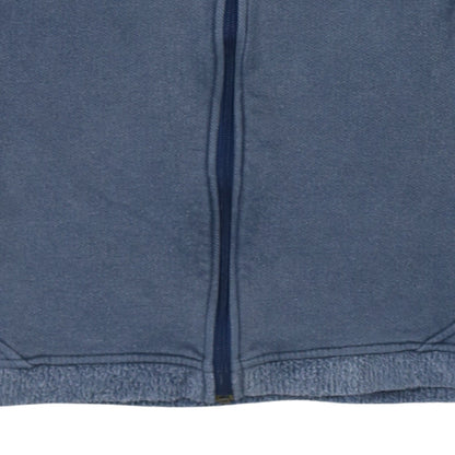 Weird Fish Men's Blue Cotton Full Zip Fleece Sweatshirt M