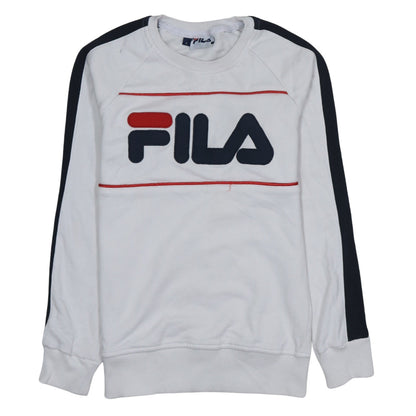 Fila Womens White Small Logo Pullover Sweatshirt