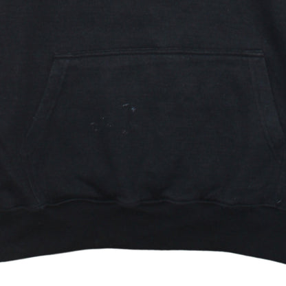 Tommy Hilfiger Men's Black Pullover Hoodie L Logo Fleece Sweatshirt