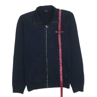 Champion Men's Blue Full Zip Collared Sweatshirt Size L