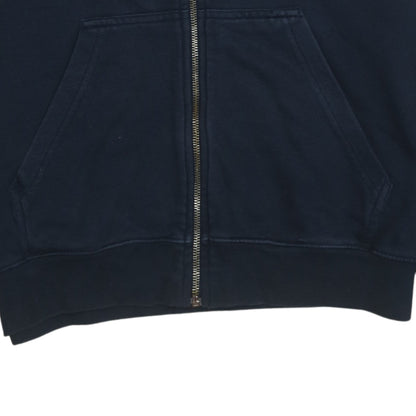 Champion Men's Blue Full Zip Collared Sweatshirt Size L