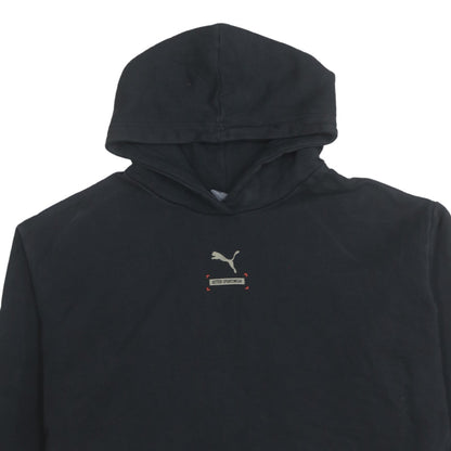 Puma Womens Black Cropped Hoodie L Long Sleeve Pullover Casual Sportswear