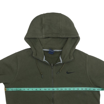 Nike Men's Green Full Zip Hoodie L Regular Fit Fleece Sweatshirt