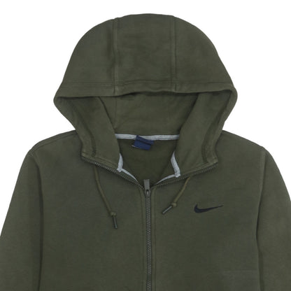 Nike Men's Green Full Zip Hoodie L Regular Fit Fleece Sweatshirt