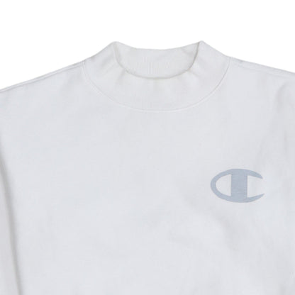 Champion Womens White XS Pullover Sweatshirt with Logo Print