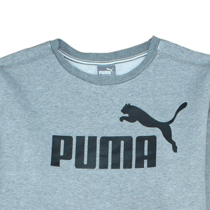 Puma Men’s Grey XL Crew Neck Pullover Sweatshirt Logo Print