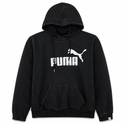 Puma Womens Black Pullover Hoodie Size 18 Logo Graphic Sweatshirt