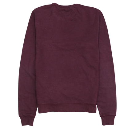 Tommy Hilfiger Men's Brown Logo Sweatshirt M Crew Neck Pullover