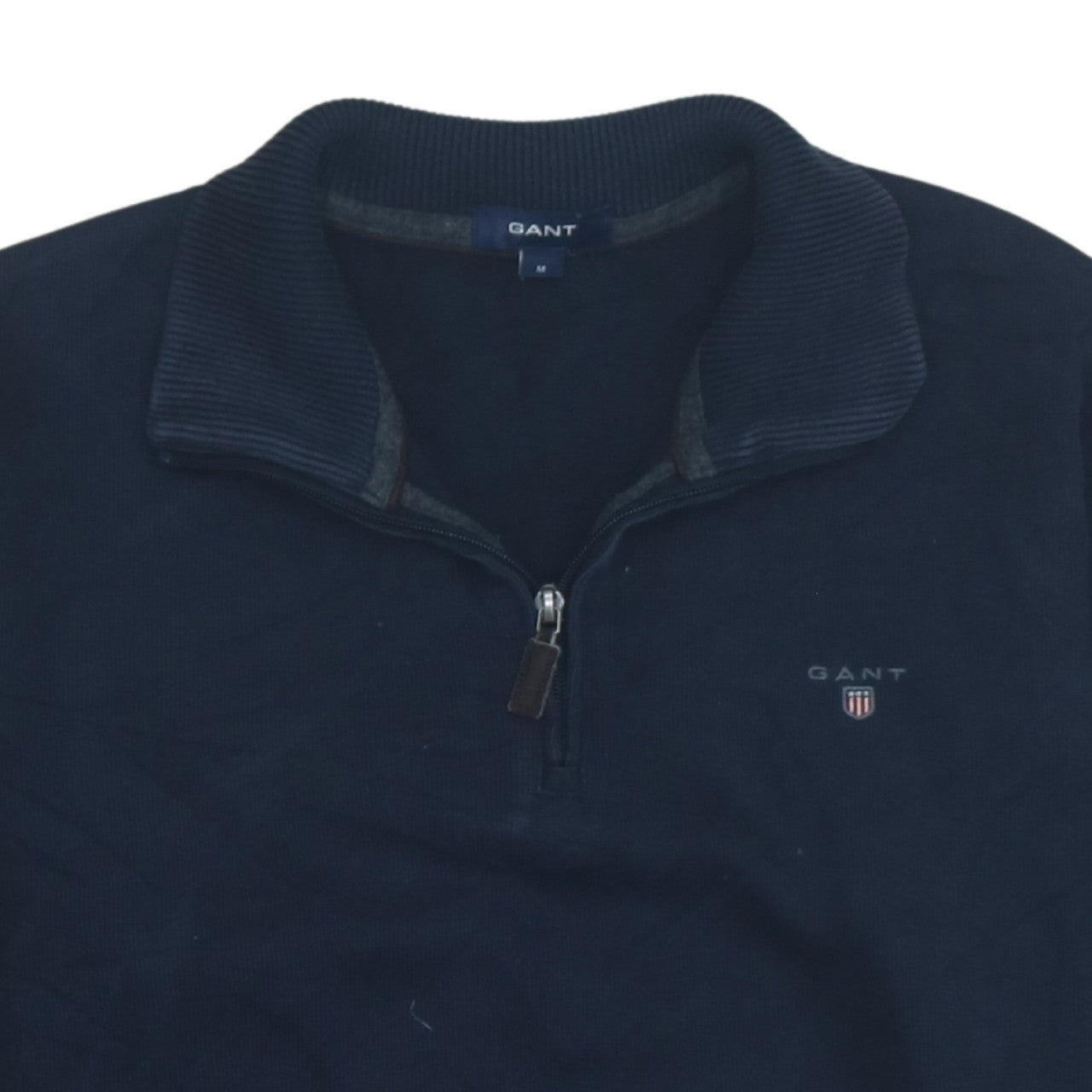 GANT Men’s Blue 1/4 Zip High Neck Cotton Sweatshirt Size M