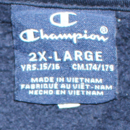 Champion Boys Blue Pullover Hoodie 15-16 Years Logo Fleece Sweatshirt