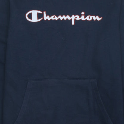 Champion Boys Blue Pullover Hoodie 15-16 Years Logo Fleece Sweatshirt