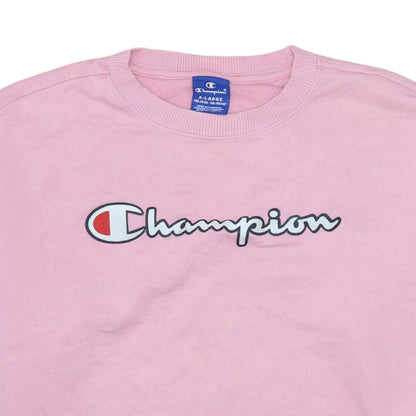 Champion Girls Pink Pullover Crew Neck Logo Sweatshirt 13-14 Years