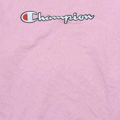 Champion Girls Pink Pullover Crew Neck Logo Sweatshirt 13-14 Years